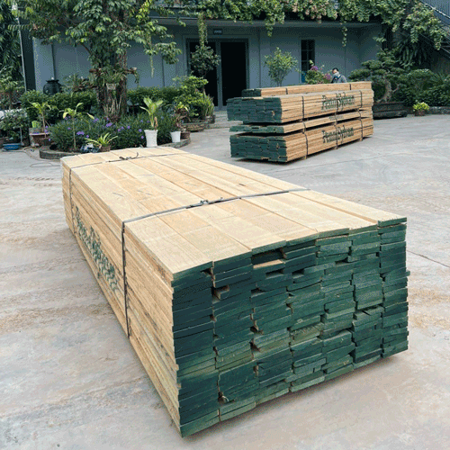 red oak plank piles