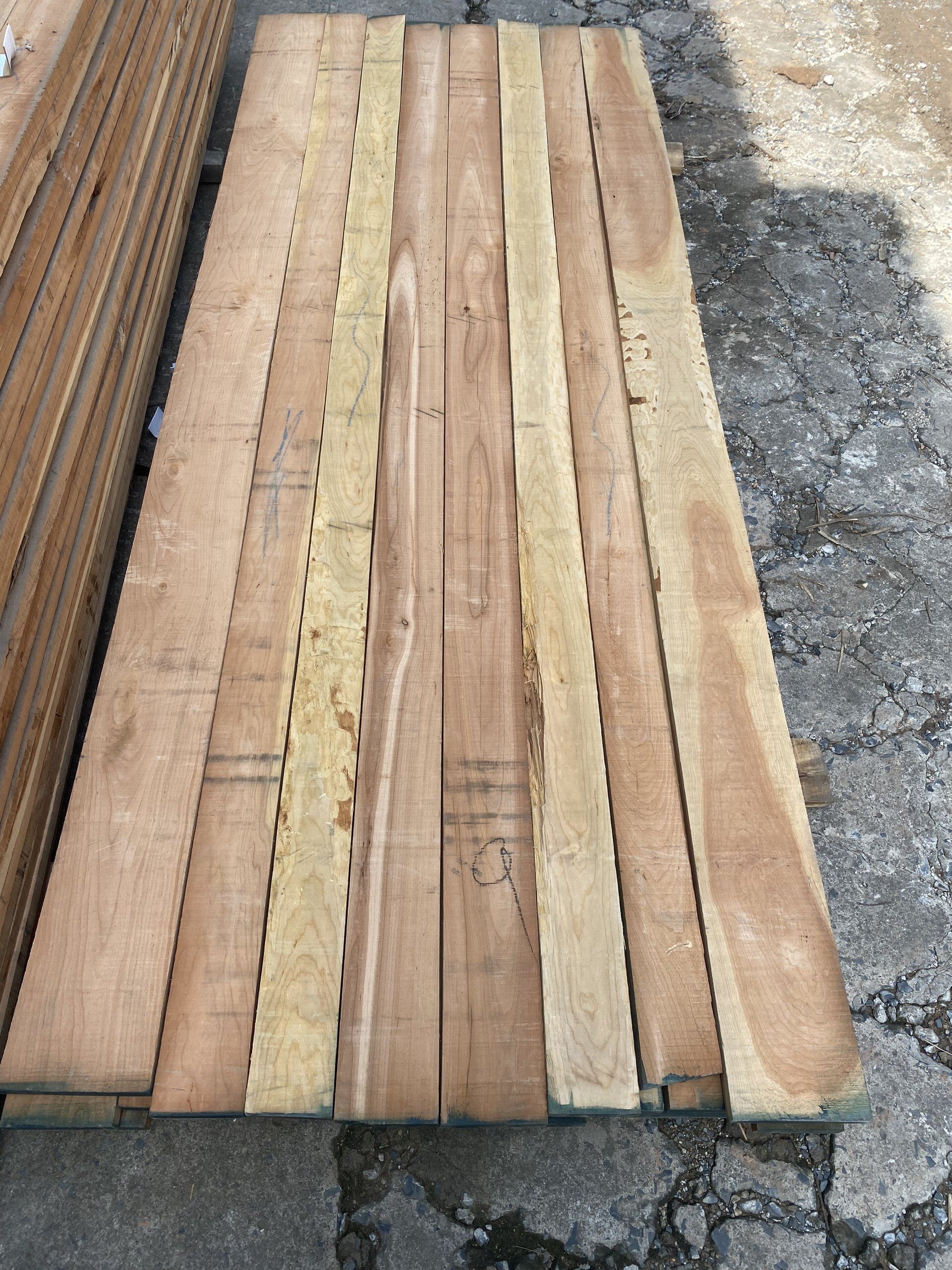 cherry wood planks