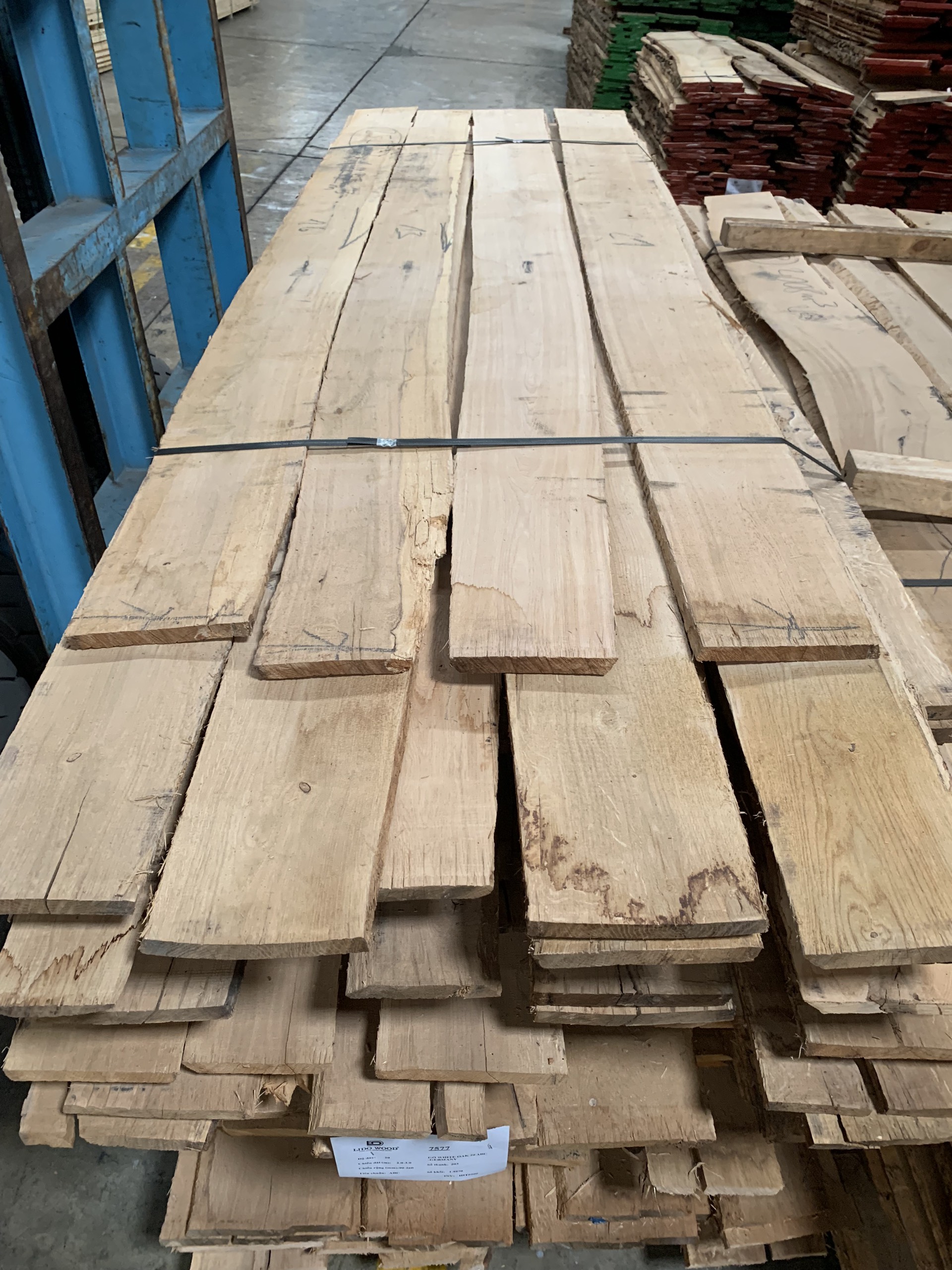 white oak plank piles