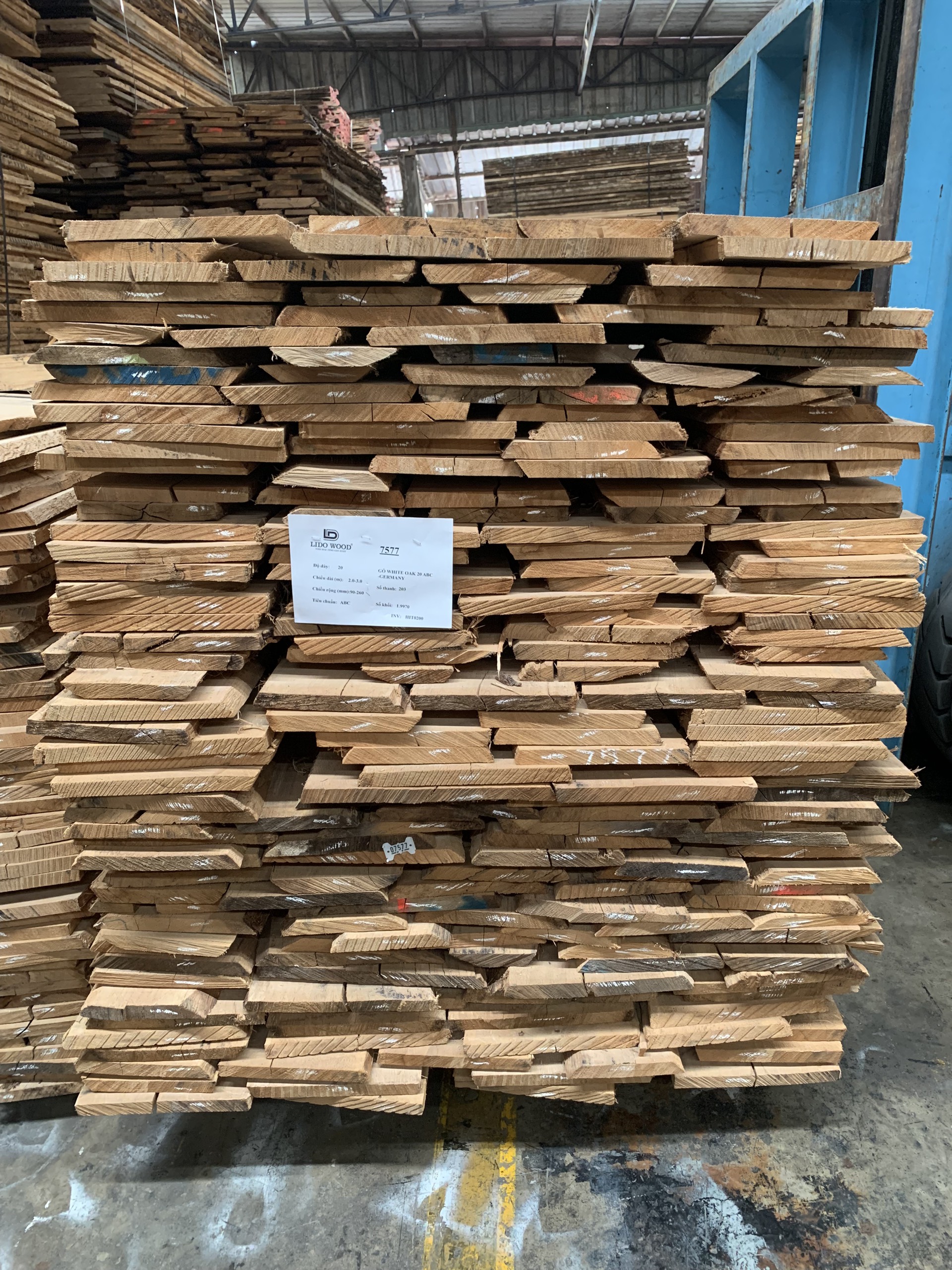 white oak plank piles