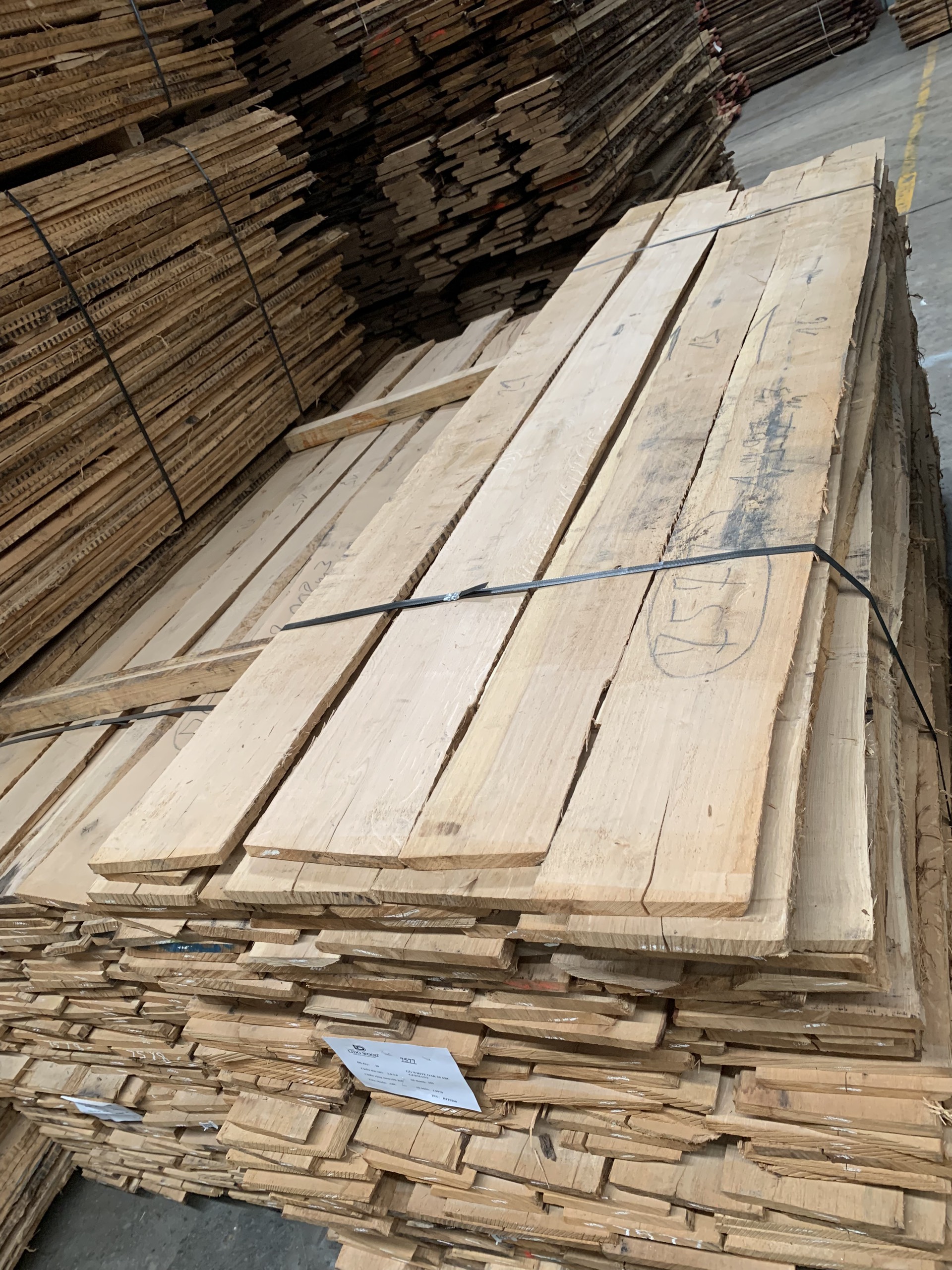 white oak plank piles