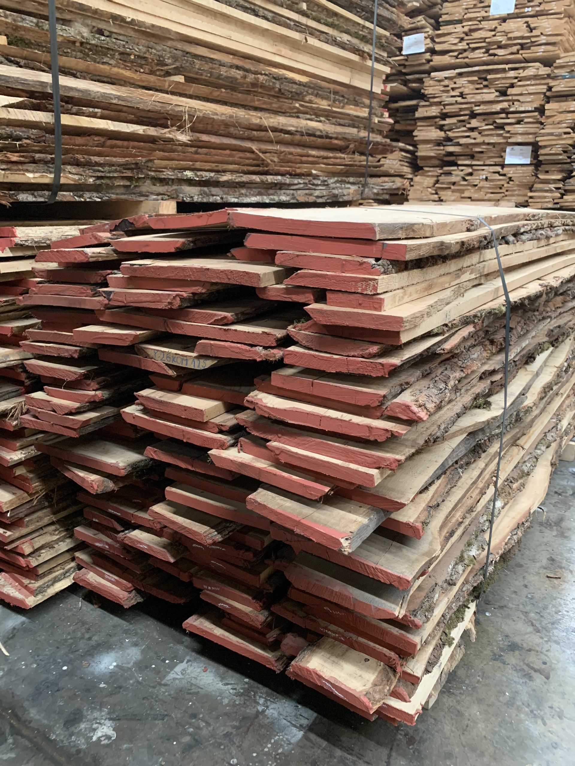 white oak plank piles