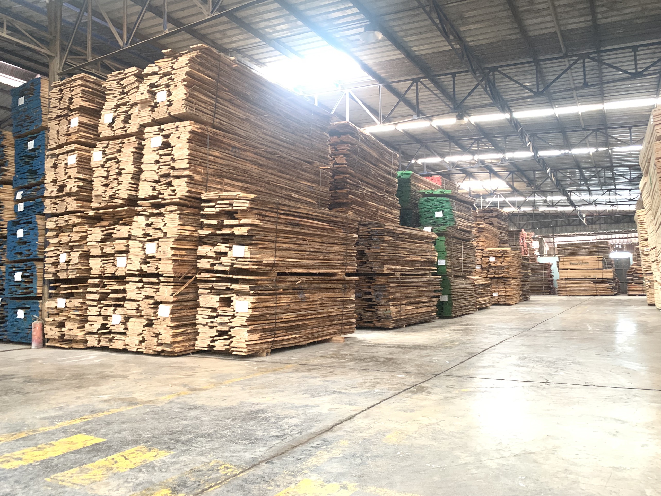 white oak plank piles