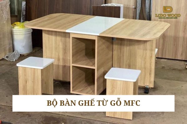Bàn ghế làm từ Gỗ MFC