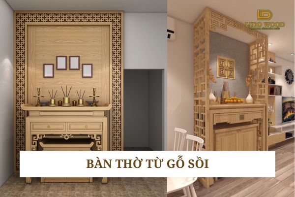 Bàn thờ Gỗ Sồi
