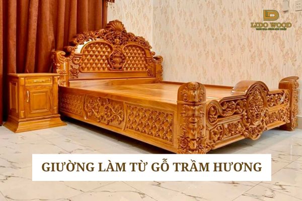 Gỗ trầm hương làm giường