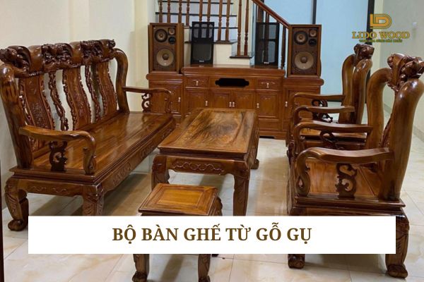 Bộ bàn ghế từ gỗ gụ