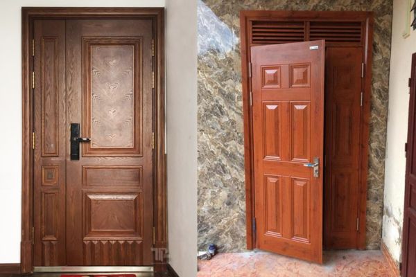 Mẫu cửa thép nhập khẩu vân gỗ đẹp
