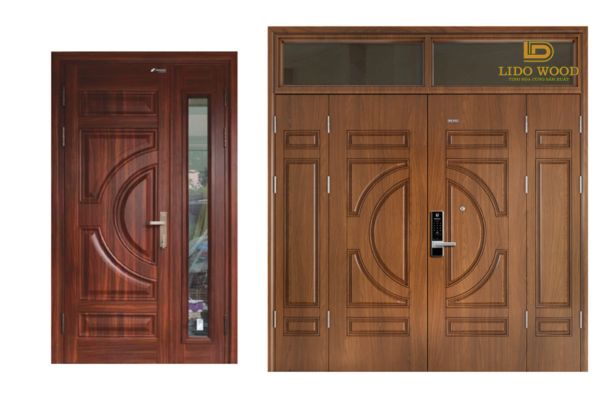 Mẫu cửa thép nhập khẩu vân gỗ đẹp
