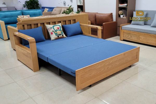 Sofa giường gỗ Teak