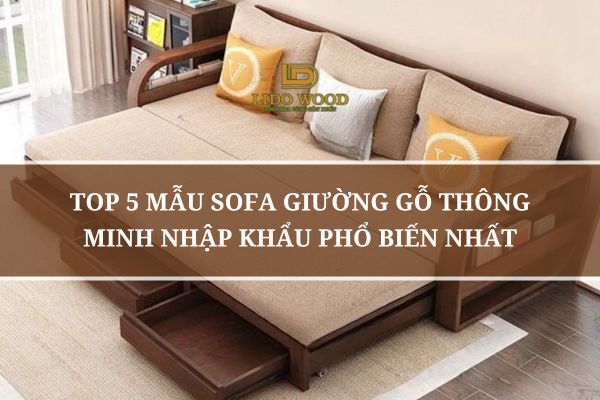 Top 5 Mẫu Sofa Giường Gỗ Thông Minh Nhập Khẩu Phổ Biến Nhất
