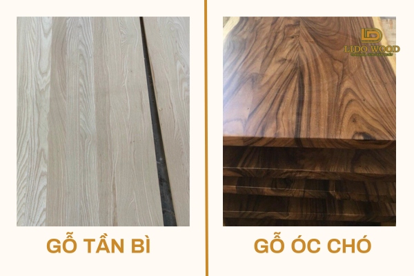 Bảng so sánh gỗ tần bì và óc chó