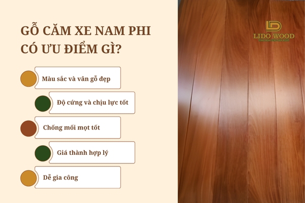 Ưu điểm của gỗ căm xe