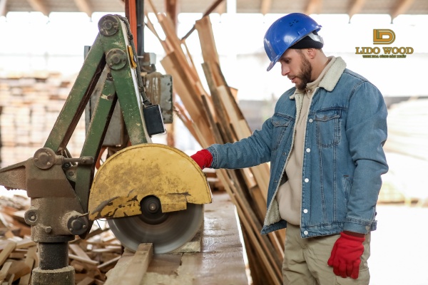 Tiến hành cưa xẻ gỗ mun
