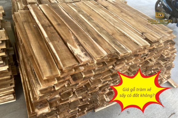 Giá gỗ tràm xẻ sấy
