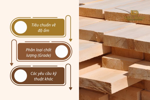Tiêu chuẩn chất lượng gỗ thông Nga xẻ sấy