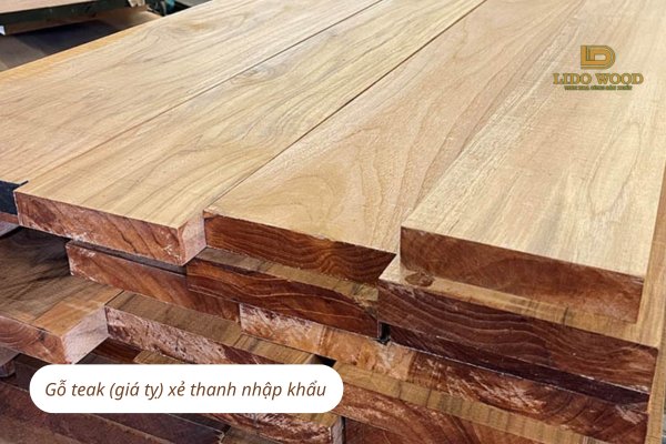 Gỗ teak (giá tỵ) xẻ thanh nhập khẩu